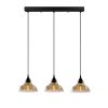 Skandináv csillár, Fekete vastest, 72 x 72 cm, Magasság 108 cm, E27 Socket Max 40W, 90 cm Kábel | Elegáns világítás modern terekbe