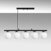 Elegáns fekete csillár, állítható magasság 30-120 cm, fém test, 15 cm sapka átmérő, 5 x E14 aljzat, tökéletes modern lakóterekbe, IP20 besorolás