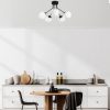 Elegáns fekete csillár, fém test, 62 cm átmérő, 40 cm magasság | 5 x E14 aljzat, nem állítható | Tökéletes modern lakóterekhez, stílusos világítási megoldás