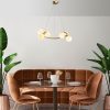 Elegáns aranycsillár, állítható magasságú 35-115 cm, fém test, 55 x 50 cm, 6 x G9 Max 10W, IP20 | Tökéletes modern lakóterekbe és étkezőkbe