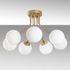 Elegáns arany csillár, fém test, 65 cm átmérő, 40 cm magasság | 7 x E14 aljzat, max 40W | Stílusos világítás a modern lakberendezéshez, IP20 besorolású