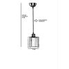 Glam skandináv csillár, 70 cm Magasság, 14 cm Átmérő | 100% fém, réz bevonat, E27 aljzat, max 40 W | Elegáns világítás modern terekbe