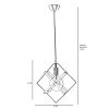 Elbűvölő csillár fém testtel, állítható magasság 70 cm, 25 cm sapka átmérő, E27 foglalat Max 40W | Elegáns világítás modern terekbe