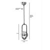 Ipari skandináv csillár, 70 cm Magasság, 18 cm Átmérő | 100% fém, fekete felület, E27 aljzat, max 40 W | Stílusos világítás modern terekbe