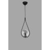 Ipari skandináv csillár, 70 cm Magasság, 20 cm Átmérő | 100% fém, fekete felület, E27 aljzat, max 40 W | Stílusos világítás modern terekbe