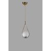Glam skandináv csillár, 70 cm Magasság, 20 cm Átmérő | 100% fém, E27 foglalat, fehér és réz | Elegáns világítás modern terekbe