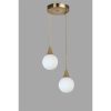 Elegáns fémcsillár üvegsapkával, 25 cm átmérővel, állítható magassággal 70 cm, E27 foglalattal, fehér és arany kivitelben | Tökéletes modern enteriőrbe