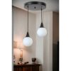 Elegáns fekete-fehér csillár, fém test, állítható magasság 70 cm, 25 cm átmérő, E27 aljzat, Max 40W, IP20 | Modern terekbe tökéletes