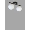 Elegáns fekete-fehér csillár, fém test, 15 cm átmérő, 20 cm magasság, 36 cm hosszúság, E27 aljzat, max 40 W, stílusos világítás modern terekbe