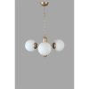 Elegáns fémcsillár, fehér és arany, 40 cm átmérő, 70 cm magasság | E27 aljzat, max 40W, IP20 | Tökéletes modern lakóterekbe és étkezőkbe
