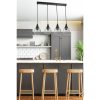 Elegáns fémcsillár, állítható magasságú 65 cm, 15 cm átmérőjű, fekete és füstölő felület, E27 aljzat Max 40W, IP20 | Tökéletes modern enteriőrbe