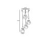 Elegáns borostyán és arany csillár, fém test, 30 cm átmérő, állítható magasság 70 cm, E27 aljzat Max 40W, IP20 | Tökéletes a modern dekorációhoz és hangulathoz