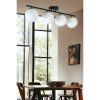 Elegáns fekete-fehér csillár, fém test, 15 cm átmérő, 20 cm magasság, 75 cm hosszúság, E27 aljzat, max 40W, IP20 | Tökéletes modern enteriőrbe