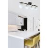 Elegáns fekete-fehér csillár, fém test, 15 cm átmérő, 20 cm magasság, 75 cm hosszúság, E27 aljzat, max 40W, IP20 | Tökéletes modern enteriőrbe