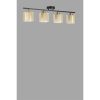 Elegáns fekete-borostyán csillár, fém test, 15 cm átmérő, 20 cm magasság, 75 cm hosszúság, E27 aljzat, max 40W, IP20 | Modern terekbe tökéletes