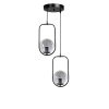 Ipari skandináv csillár, 70 cm Magasság, 25 cm Átmérő | 100% fém, fekete felület, E27 aljzat, max 40 W | Stílusos világítás modern terekbe