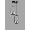 Ipari skandináv csillár, 70 cm Magasság, 25 cm Átmérő | 100% fém, fekete felület, E27 aljzat, max 40 W | Stílusos világítás modern terekbe