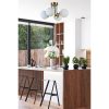Elegáns fémcsillár üvegsapkával, 40 cm átmérő, 30 cm magasság | E27 aljzat, max 40W | Fehér és arany kivitel | Tökéletes modern enteriőrbe