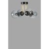 Elegáns Black & Fume csillár, fém test, 40 cm átmérő, 30 cm magasság, E27 foglalat (max. 40 W), IP20 | Stílusos világítás modern terekbe