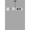 Elegáns fekete-fehér csillár, fém test, 90 cm hosszúság, 65 cm magasság, E27 aljzat, max 40W, IP20 | Tökéletes modern lakóterekbe és étkezőkbe