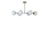 Elegáns arany-fehér csillár, fém test, 90 cm hosszú, 15 cm sapka átmérő, E27 aljzat, max 40W, 220-240V, IP20 | Tökéletes modern enteriőrbe