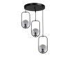 Ipari skandináv csillár, 70 cm Magasság, 30 cm Átmérő | 100% fém, fekete felület, E27 aljzat, max 40 W | Stílusos világítás modern terekbe