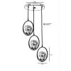 Ipari skandináv csillár, 70 cm Magasság, 30 cm Átmérő | 100% fém, fekete felület, E27 aljzat, max 40 W | Stílusos világítás modern terekbe