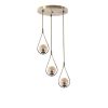 Glam skandináv csillár, 70 cm magasság, 30 cm átmérő | 100% fém, réz bevonat, E27 aljzat, max 40 W | Elegáns világítás modern terekbe