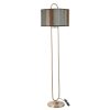 Modern állólámpa, 170 cm magas, 100% fém, bukóborítás, E27 foglalat, 45 cm ernyő | Elbűvölő geometriai kialakítás a stílusos lakberendezéshez