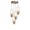 Glam skandináv csillár, 70 cm magasság, 30 cm átmérő | 100% fém, réz bevonat, E27 aljzat, max 40 W | Elegáns világítás modern terekbe