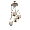 Glam skandináv csillár, 70 cm magasság, 30 cm átmérő | 100% fém, réz bevonat, E27 aljzat, max 40 W | Elegáns világítás modern terekbe