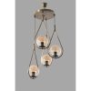Glam skandináv csillár, 70 cm magasság, 30 cm átmérő | 100% fém, réz bevonat, E27 aljzat, max 40 W | Elegáns világítás modern terekbe