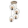 Glam skandináv csillár, 70 cm magasság, 30 cm átmérő | 100% fém, réz bevonat, E27 aljzat, max 40 W | Elegáns világítás modern terekbe