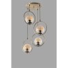 Glam skandináv csillár, 70 cm magasság, 30 cm átmérő | 100% fém, réz bevonat, E27 aljzat, max 40 W | Elegáns világítás modern terekbe