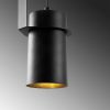 Ipari fekete csillár, fém test, 126 cm magasság | Állítható, E27 aljzat, IP20 | Tökéletes modern otthoni és irodai dekorációhoz, elegáns design