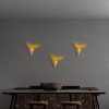Elegáns arany fali lámpa, fém ház, 34 x 5 x 34 cm | Nem állítható magasságú, G9 aljzat (max. 10 W) | Stílusos világítás a modern lakberendezéshez