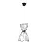 Ipari fekete csillár, állítható magasságú 60-140 cm, fém test, 25 x 25 cm, E27 aljzat max. 40 W, elegáns, egyszerű kialakítás modern terekhez
