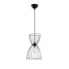 Ipari fekete csillár, állítható magasságú 60-140 cm, fém test, 25 x 25 cm, E27 aljzat max. 40 W, elegáns, egyszerű kialakítás modern terekhez