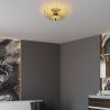 Elegáns arany csillár, 36 x 36 x 12 cm | Fém ház, nem állítható magasságú, E27 aljzat (max. 40W) | Tökéletes modern lakóterekhez, IP20 besorolású