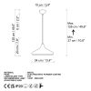 Elegáns arany csillár, fém test, 35 cm átmérő, állítható magasság 27-126 cm, E27 foglalat, IP20 | Tökéletes modern lakóterekbe és étkezőkbe