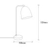 Modern asztali lámpa fém házzal, fekete és vintage kivitelben, 52 cm magas | E27 Aljzat, 40W Max, 250 cm Kábel | Stílusos világítás Glam és skandináv dekorációhoz