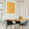 Modern réz csillár, 66 x 66 cm, magasság 27 cm | Fém ház, 6 x E27 Max 40W | Elegáns design otthoni és irodai használatra, IP20 besorolású
