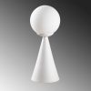 Skandináv stílusú asztali lámpa, fehér fémház, 43 cm magas, 19 x 19 cm talp, E27 aljzat, 40W Max, 200 cm kábel | Elegáns és minimalista dizájn