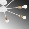 Modern fehér csillár, 78 x 78 cm, fém test, 19 cm magas, 8 x E27 Max 40W | Elegáns design otthoni és irodai használatra, IP20 besorolású