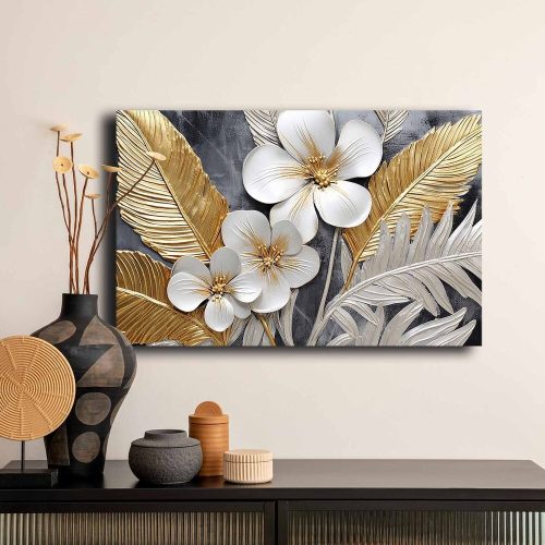 Elegáns dekoratív vászonfestmény, 45 x 70 cm | 100% vászon (2,8 mm) és 100% fenyőfa keret | Tökéletes a lakberendezés és a művészet szerelmeseinek