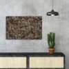 Jackson Pollock No. 5 dekoratív vászonfestmény, 45 x 70 cm, 100% velúr vászon, 3 cm-es fakeret | Lenyűgöző művészet otthoni és irodai dekorációhoz
