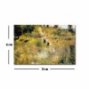Renoir dekoratív vászonfestménye, "Magas füvön át vezető ösvény", 45 x 70 cm, 100% velúr vászon, 100% fa keret (3 cm vastag) | Elegáns fali művészet