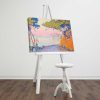 Paul Signac elegáns dekoratív vászonfestménye, Gulf Juan, 45 x 70 cm | 100% velúr vászon, 100% fa keret (3 cm vastag) | Tökéletes otthoni dekorációhoz