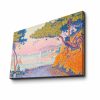 Paul Signac elegáns dekoratív vászonfestménye, Gulf Juan, 45 x 70 cm | 100% velúr vászon, 100% fa keret (3 cm vastag) | Tökéletes otthoni dekorációhoz