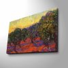 Vincent Van Gogh olajfák dekoratív vászonfestmény, 45 x 70 cm | 100% velúr vászon, 100% fa keret (3 cm vastag) | Elegáns művészet lakberendezéshez